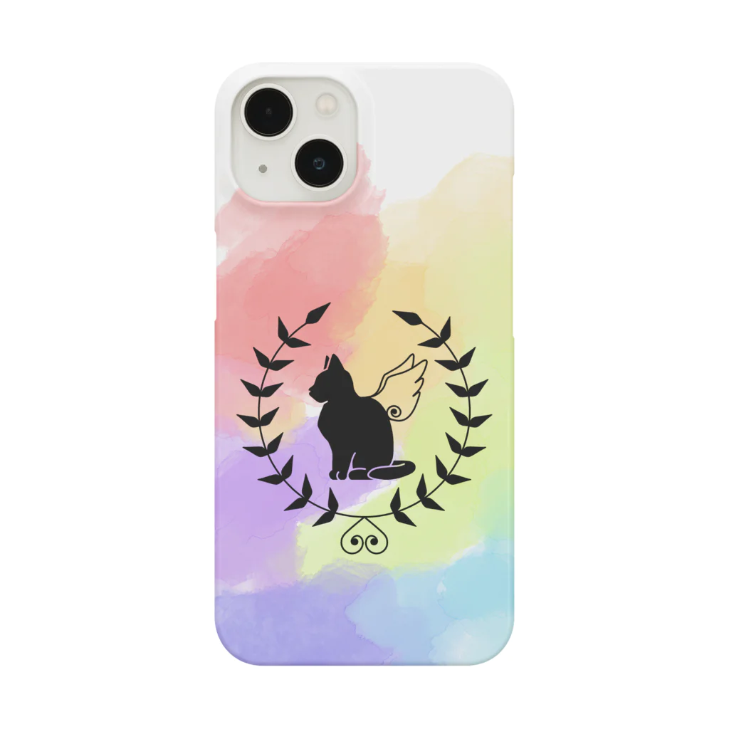 いろはにゃんこ堂の羽ねこさん(虹2) Smartphone Case