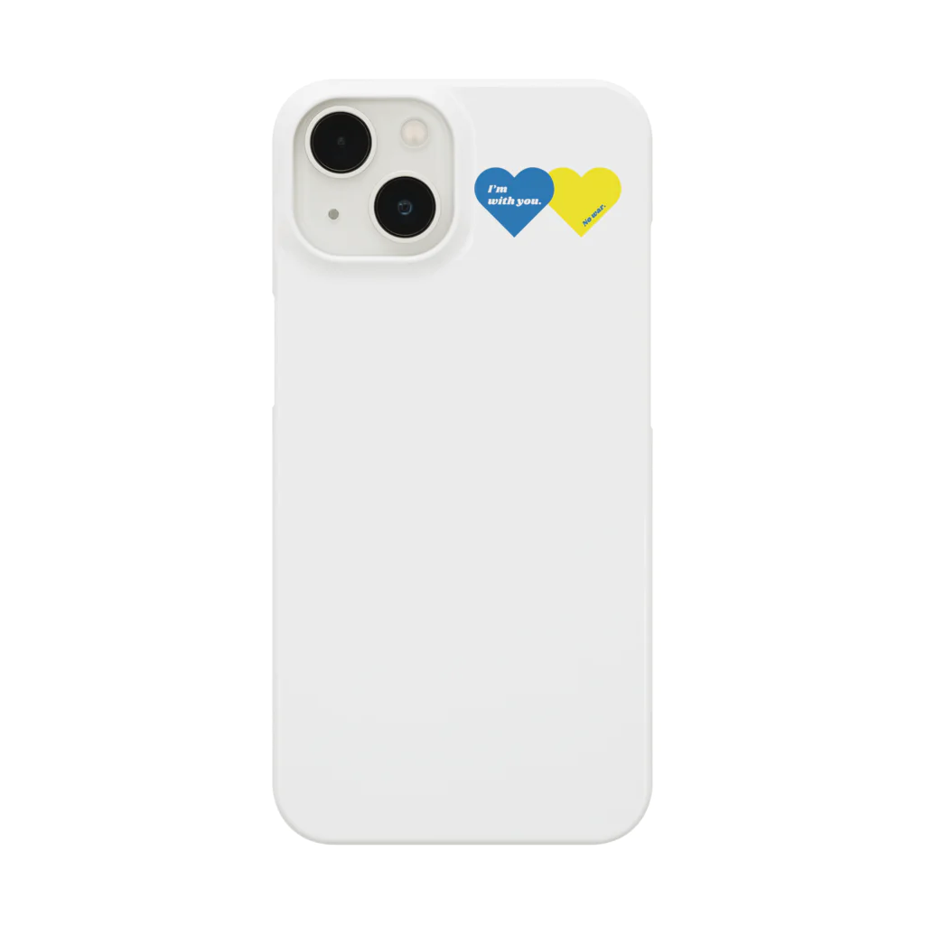 Liccaのウクライナチャリティーグッズ「I'm with you./No war.」 Smartphone Case