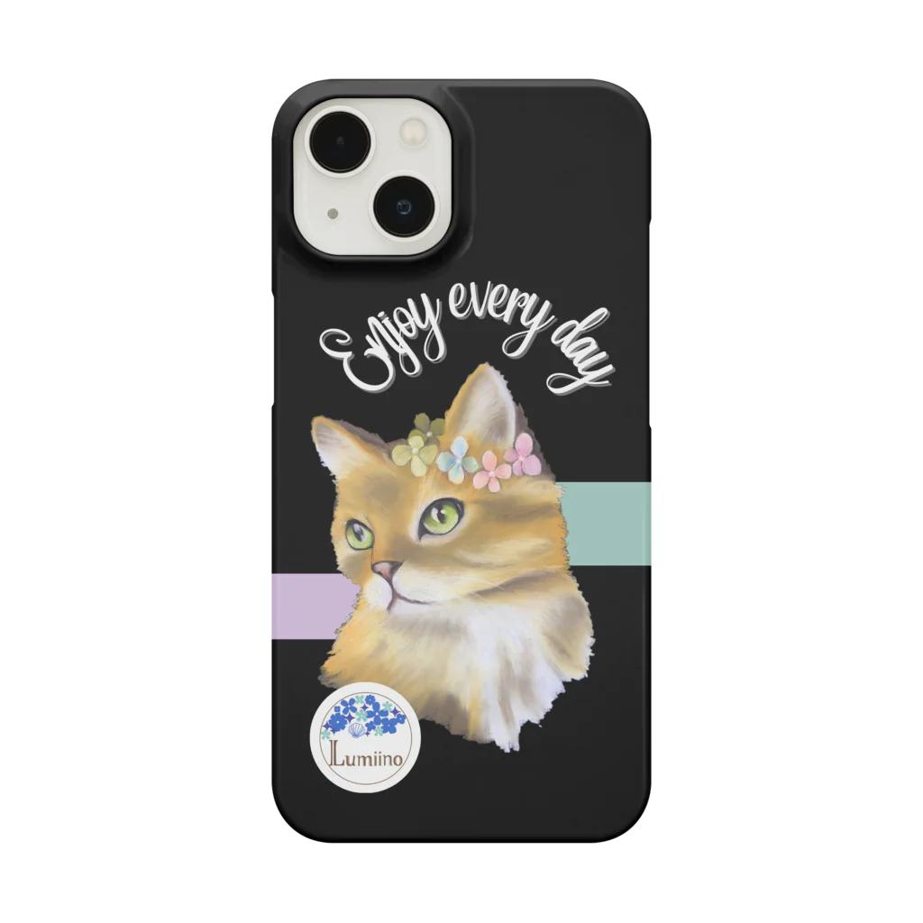 Lumiinoのアジサイネコ iPhone Smartphone Case