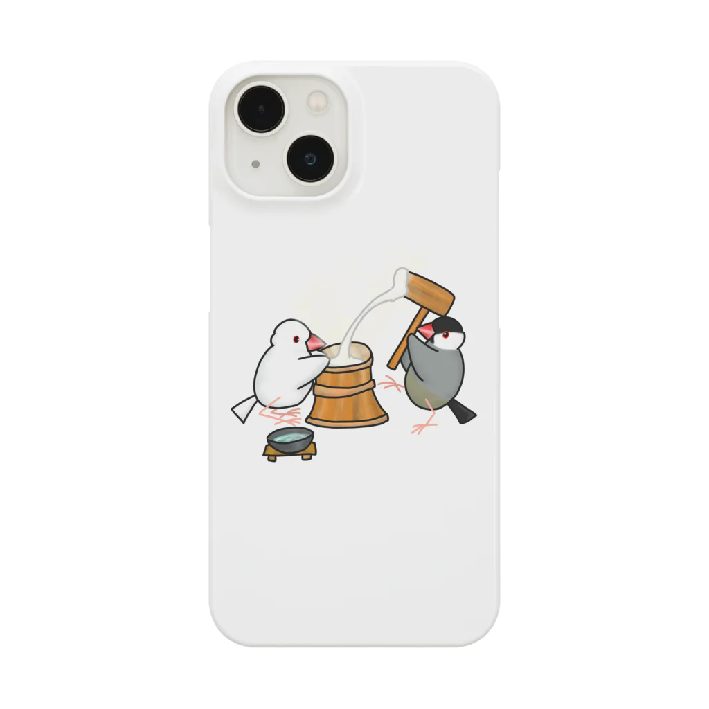 Lily bird（リリーバード）の餅つき文鳥ず Smartphone Case