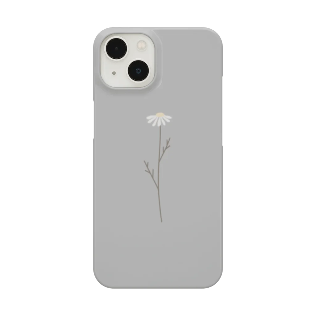 rilybiiのWhiteflower × Greengray Smartphone Case