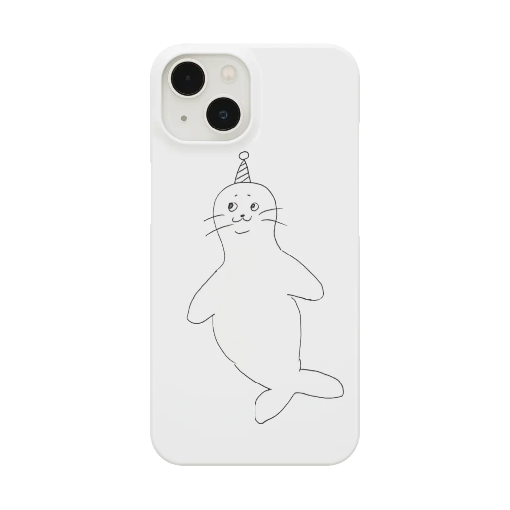 目が合わない海のいきもののめでたいあざらし Smartphone Case