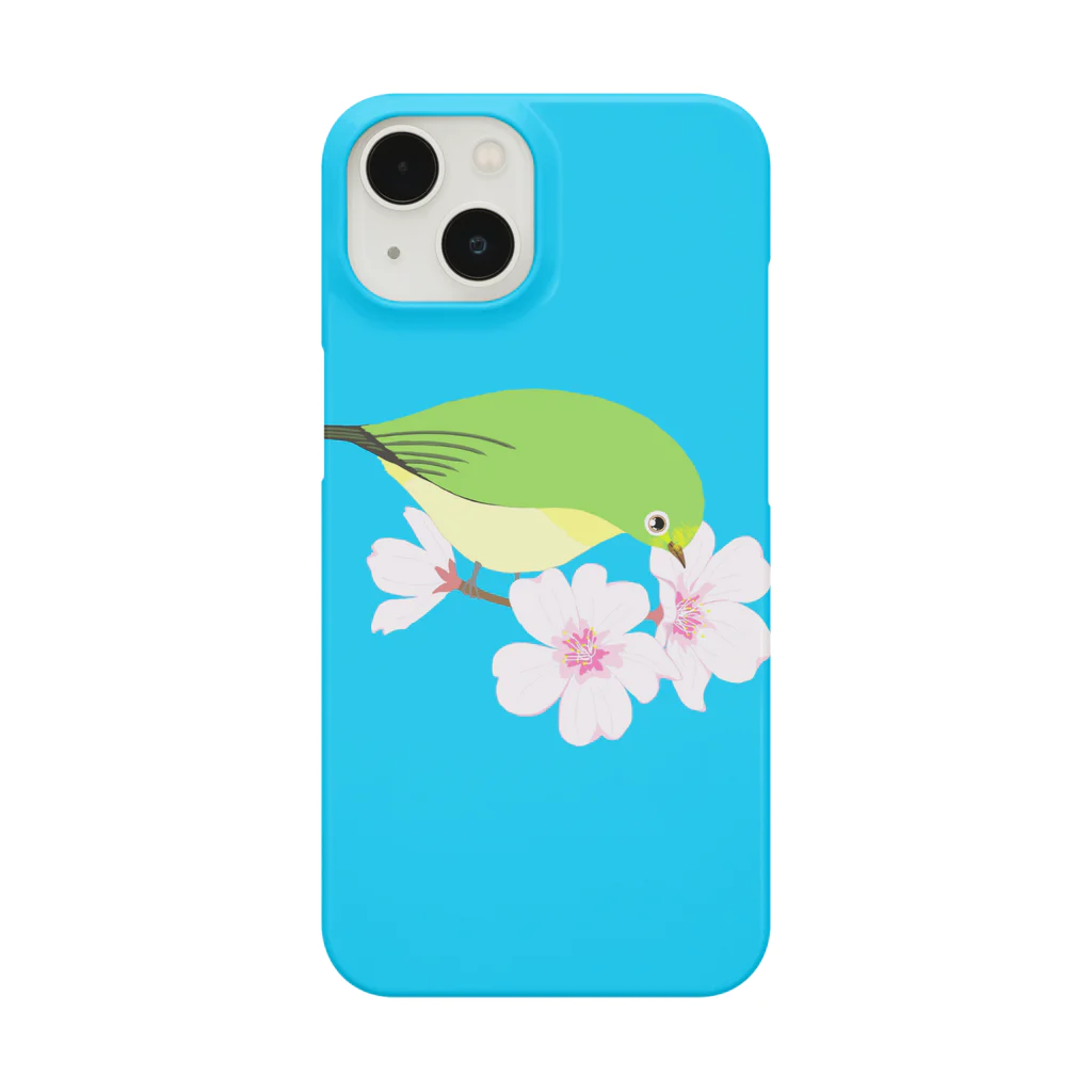 LalaHangeulの桜とメジロさん Smartphone Case