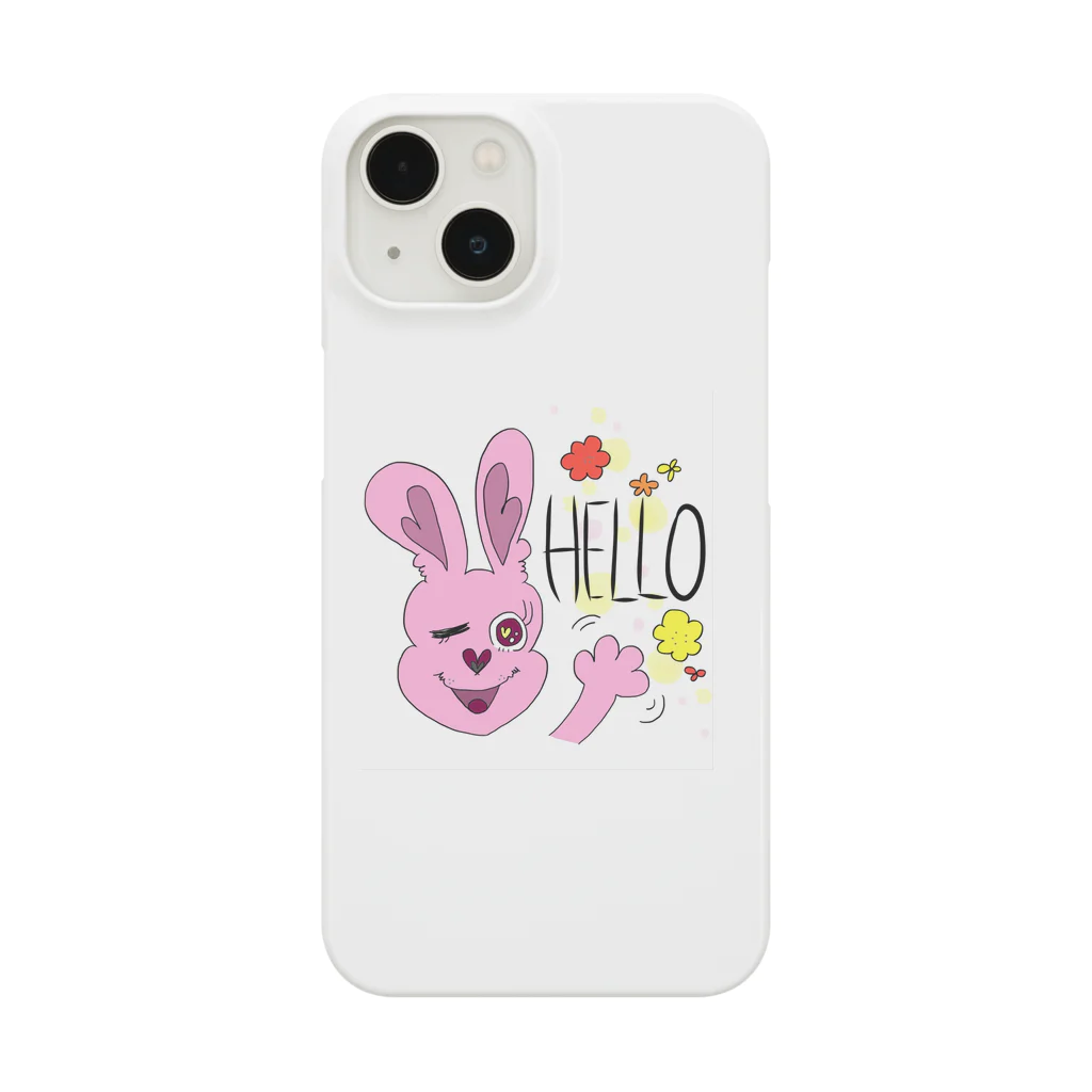 lukihart ルキハートのピンクうさぎのピンカ  HELLO Smartphone Case