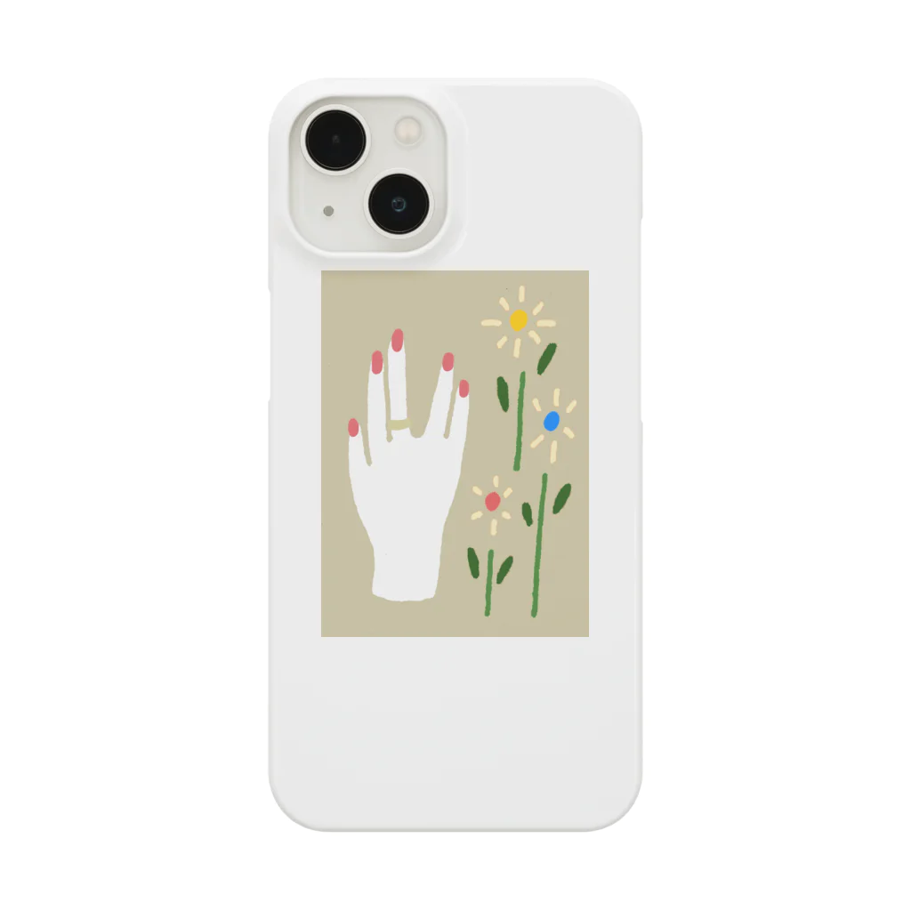 shix2のひづめとお花(ベージュ) Smartphone Case