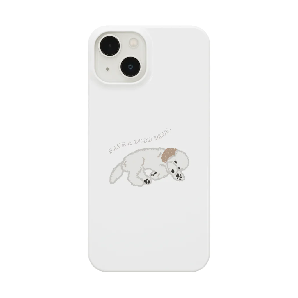 DOG FACEのトイプードル【わんデザイン 4月】 Smartphone Case