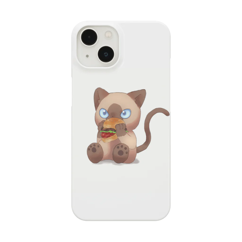 花の玩具箱のシャム猫 Smartphone Case