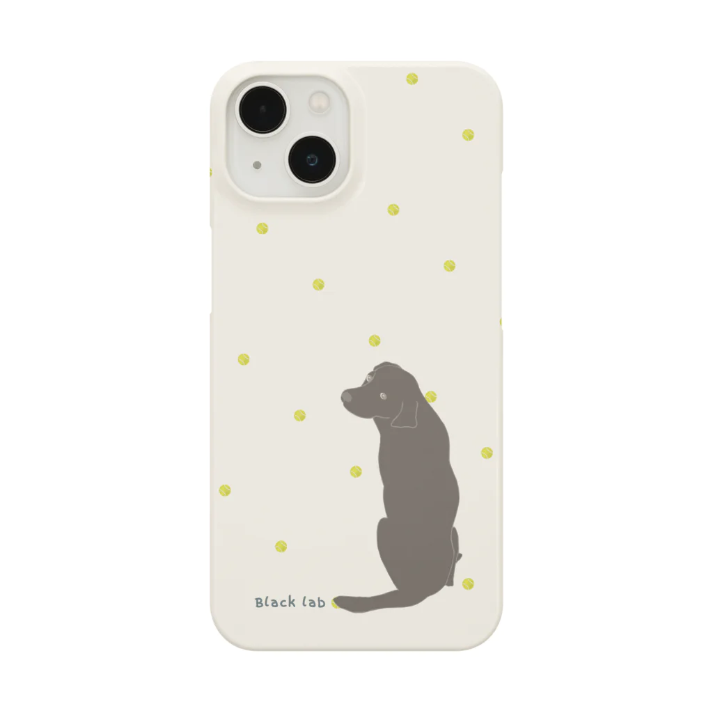 ku-san☆ラブラドールの隣で⭐︎の黒ラブとテニスボール☆クリーム Smartphone Case