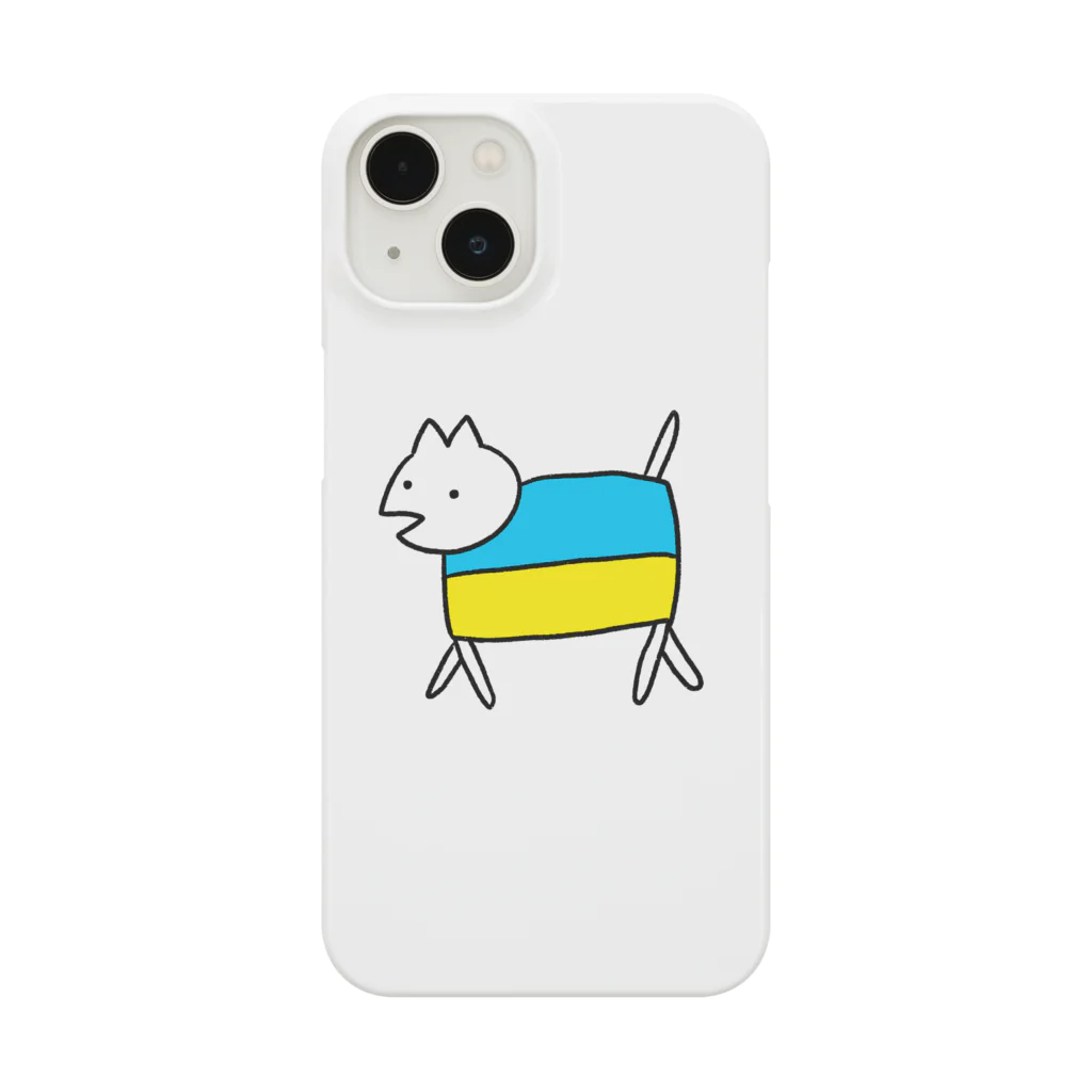 ウクライナ大好き屋さんの【ちょい安】ウクライナ国旗くん-ウクライナ国旗ねこ Smartphone Case