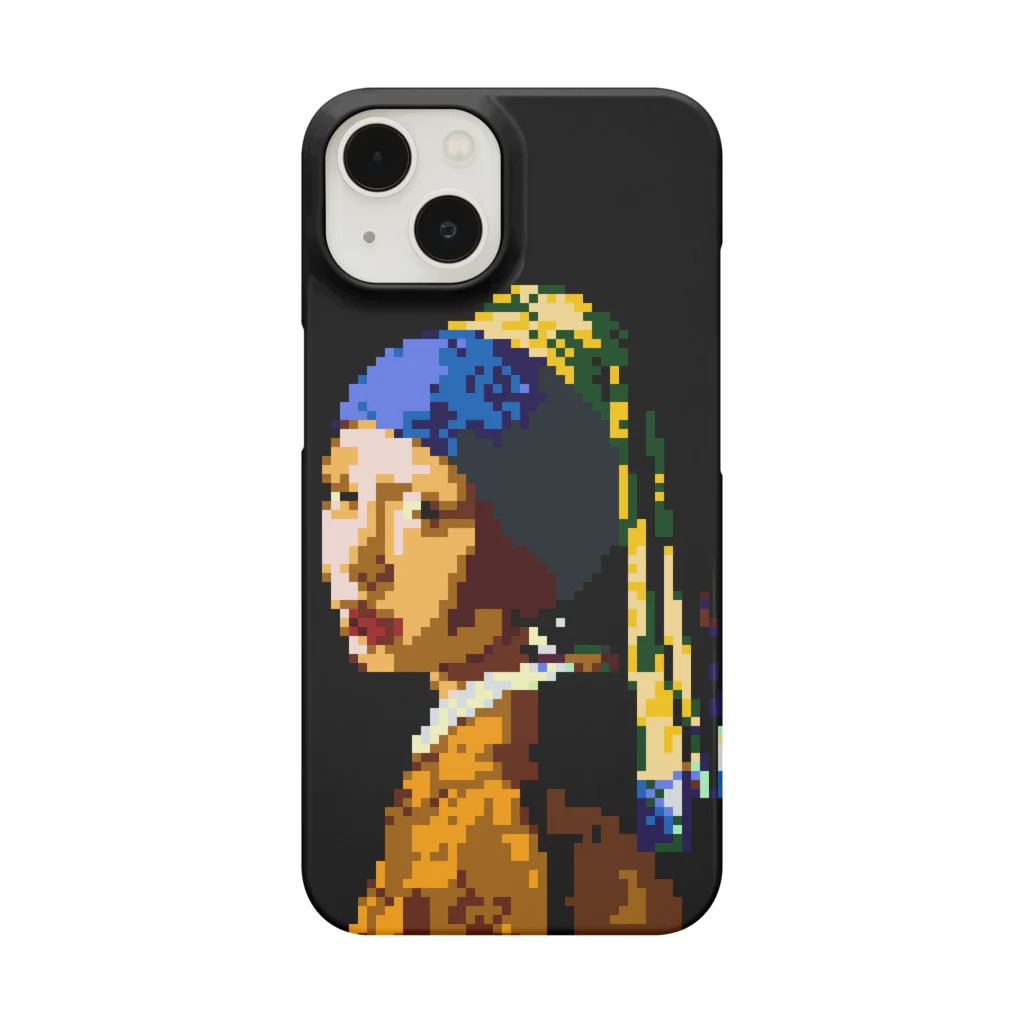 ■の国のアリスのドット名画『真珠の耳飾りの少女』 Smartphone Case