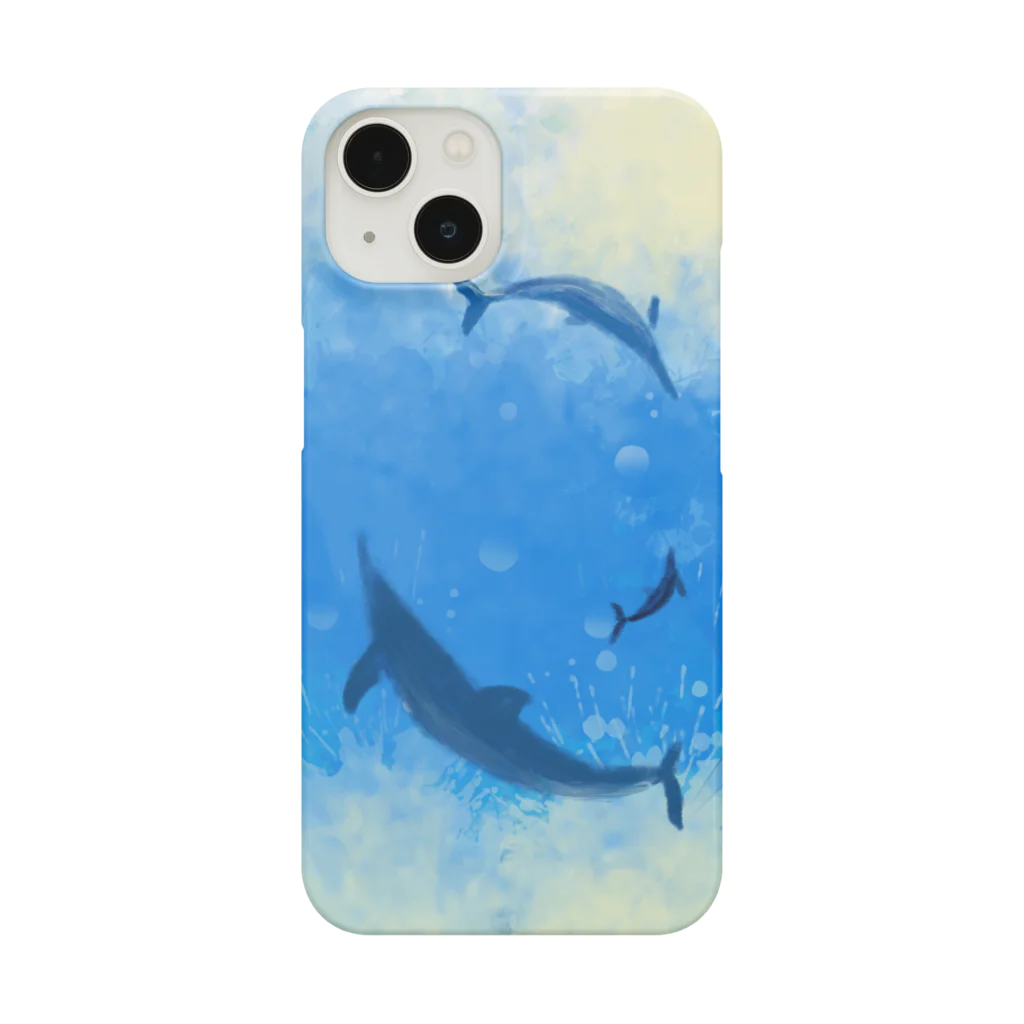 ゆずさらだの落書き帳のDolphin paints スマホケース