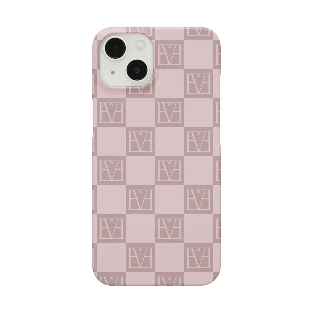 天照EVEのチェックピンクEVEロゴ Smartphone Case