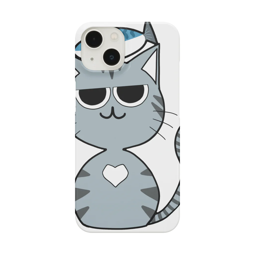 茈紀-Siki-(3/22活動開始.活動中)の『猫から愛を猫へラブを』サバ Smartphone Case