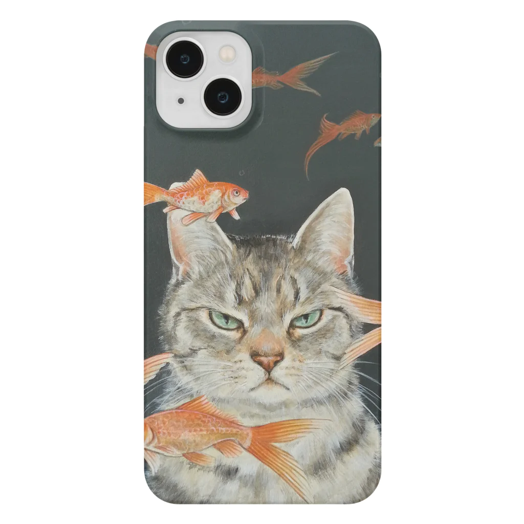 おちょぴの金魚と猫 Smartphone Case