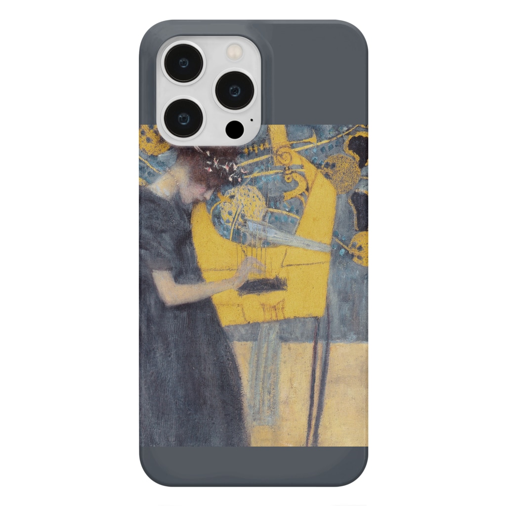 SONOTENI-ARTの001-003　グスタフ・クリムト　『音楽Ⅰ』　スマホケース　表側面印刷　iPhone 14ProMax/14Plus/13ProMax/12ProMax専用デザイン　SC4-2 Smartphone Case