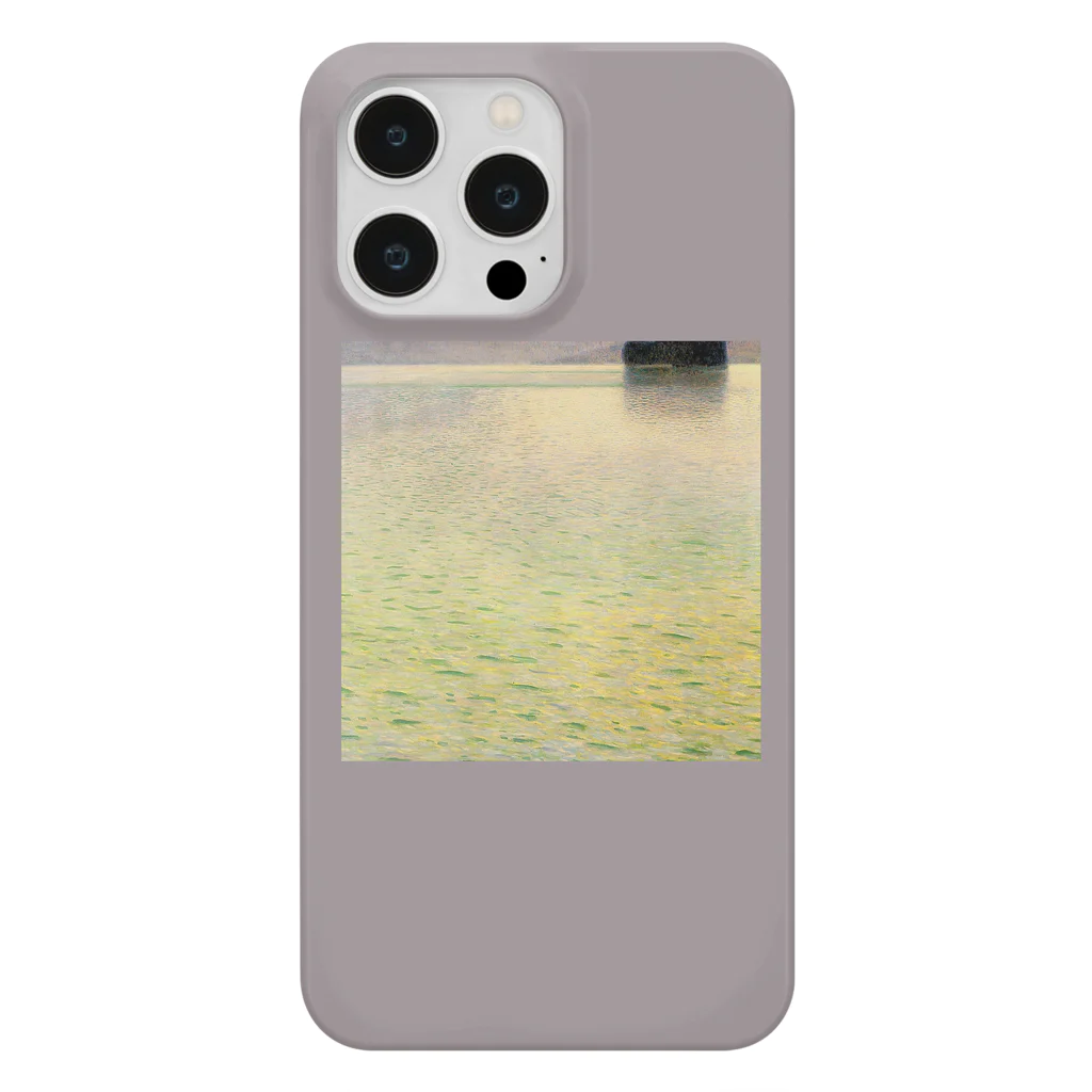 SONOTENI-ARTの001-005　グスタフ・クリムト　『アッター湖の島』　スマホケース　表側面印刷　iPhone 14ProMax/14Plus/13ProMax/12ProMax専用デザイン　SC4-2 スマホケース