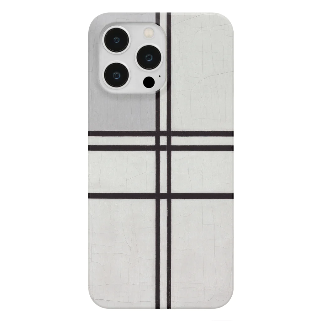 SONOTENI-ARTの028-002　モンドリアン　『コンポジション(No.1)』　スマホケース　表側面印刷　iPhone 14ProMax/14Plus/13ProMax/12ProMax専用デザイン　SC4-2 iPhone Smartphone Case