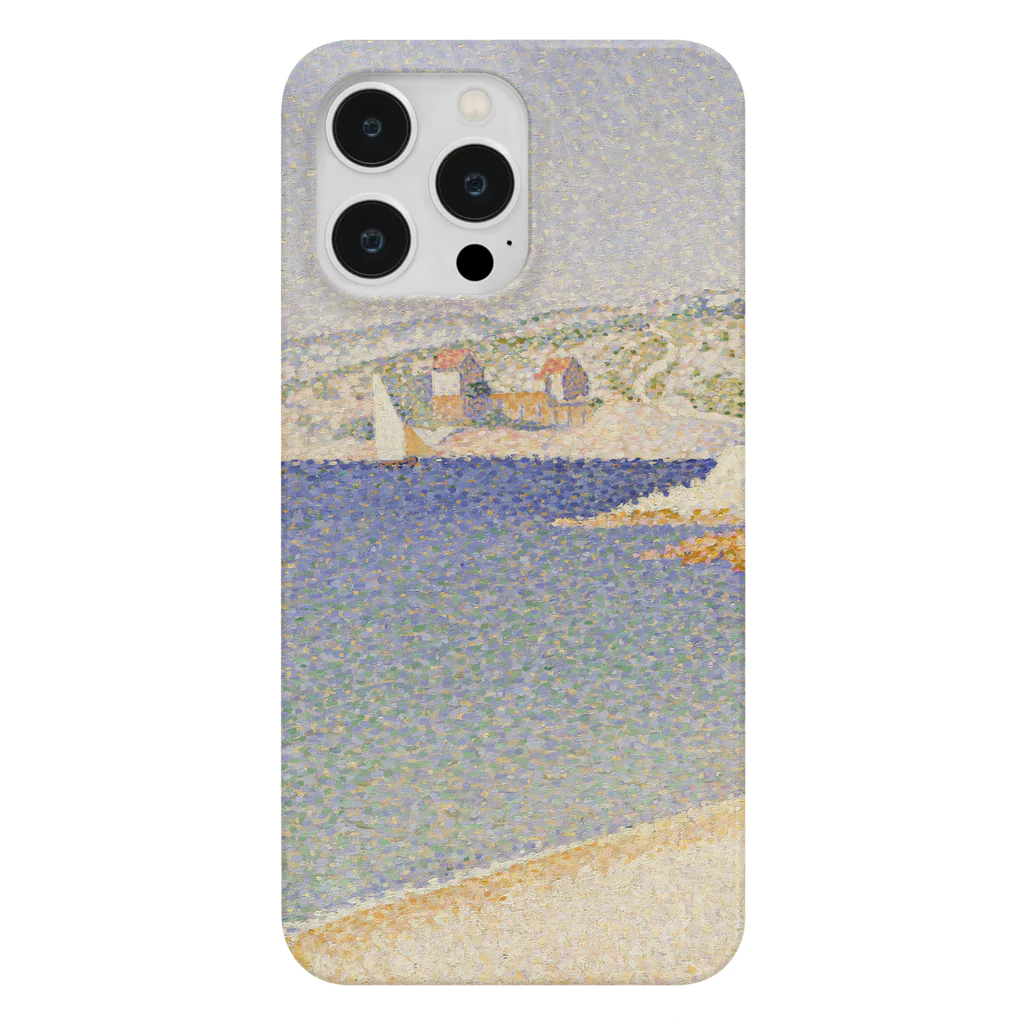 SONOTENI-ARTの025-002　ポール・シニャック　『カシスの桟橋』　スマホケース　表側面印刷　iPhone 14ProMax/14Plus/13ProMax/12ProMax専用デザイン　SC4-2 スマホケース