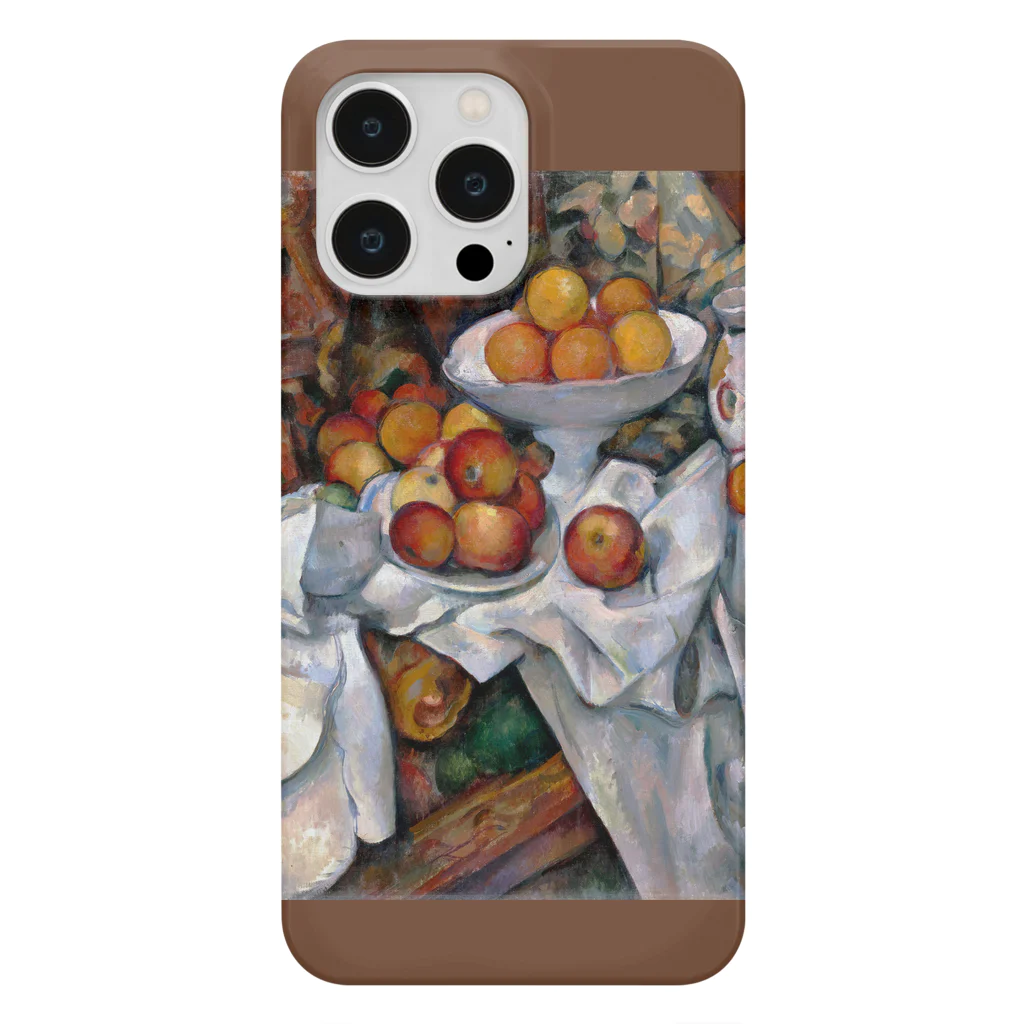 SONOTENI-ARTの017-001　ポール・セザンヌ　『リンゴとオレンジのある静物』　スマホケース　表側面印刷　iPhone 14ProMax/14Plus/13ProMax/12ProMax専用デザイン　SC4-2 Smartphone Case