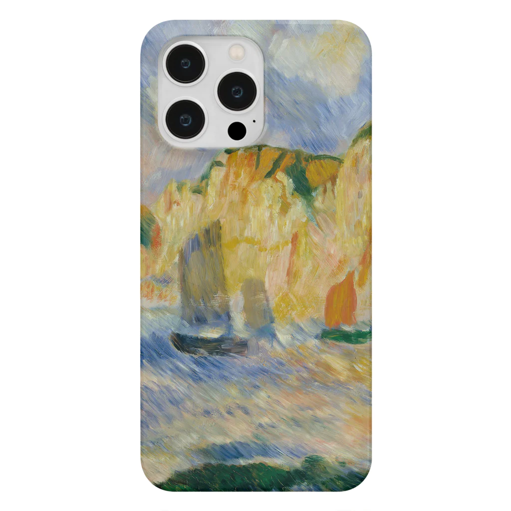 SONOTENI-ARTの016-009　ルノワール　『海と崖』　スマホケース　表側面印刷　iPhone 14ProMax/14Plus/13ProMax/12ProMax専用デザイン　SC4-2 iPhone Smartphone Case