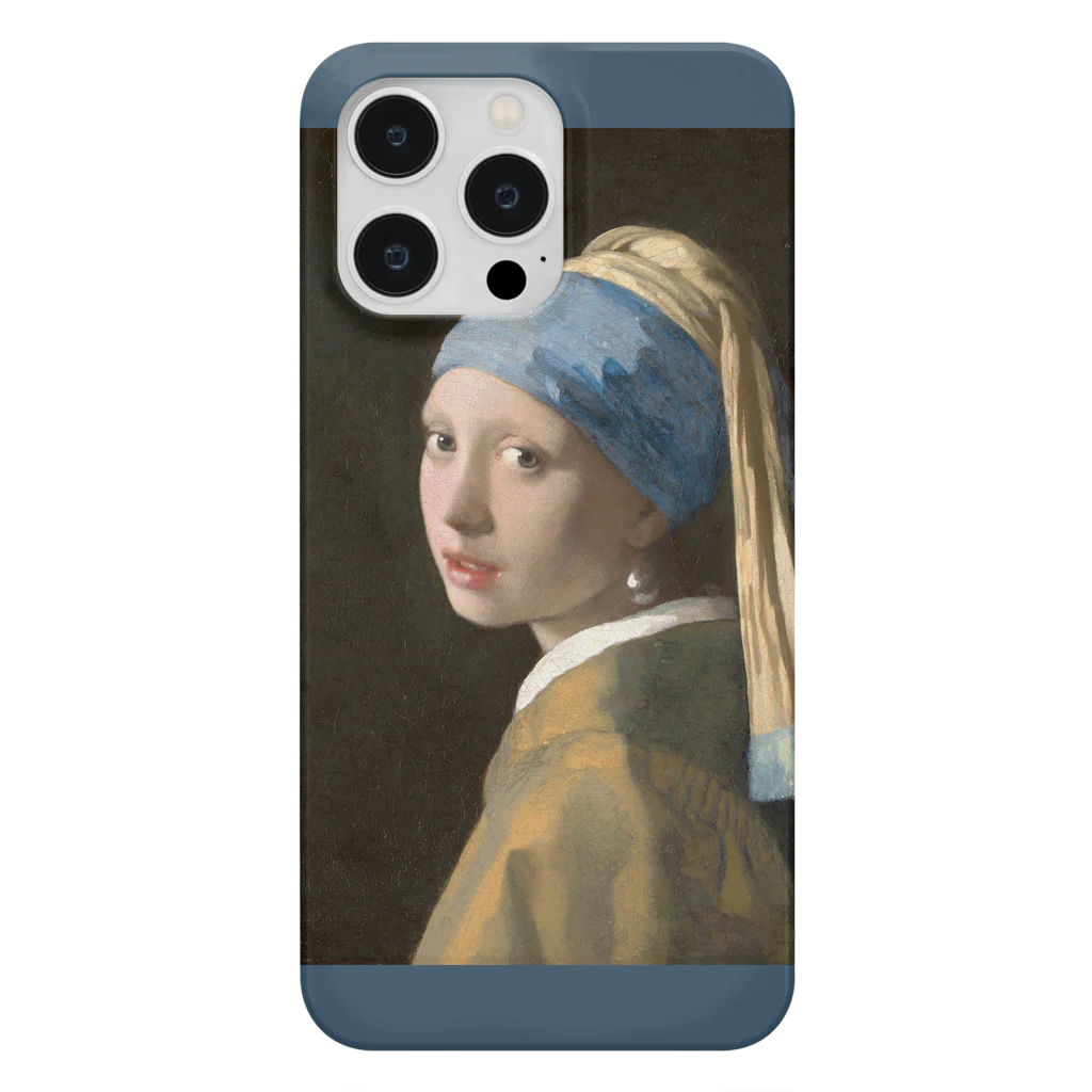 SONOTENI-ARTの008-001　フェルメール　『真珠の耳飾りの少女』　スマホケース　表側面印刷　iPhone 14ProMax/14Plus/13ProMax/12ProMax専用デザイン　SC4-2 スマホケース
