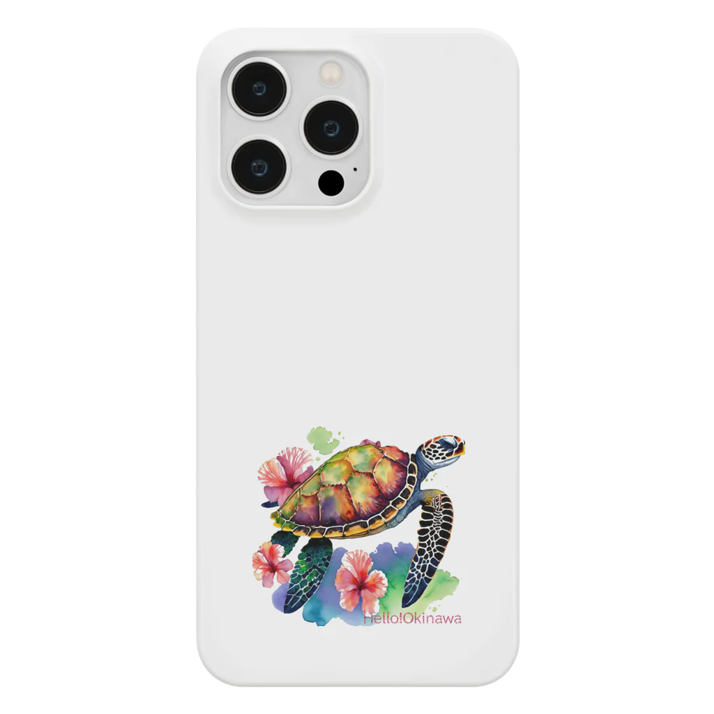 ハロー! オキナワの海亀とハイビスカス Smartphone Case