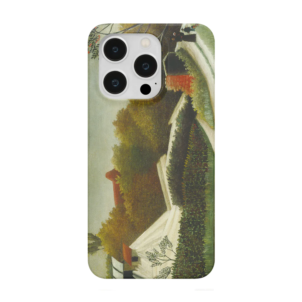 SONOTENI-ARTの029-003　アンリ・ルソー　『パリ郊外の製材所』　スマホケース　表側面印刷　iPhone 14/14Pro/13/13Pro/12/12Pro専用デザイン　SC4-1 iPhone Smartphone Case