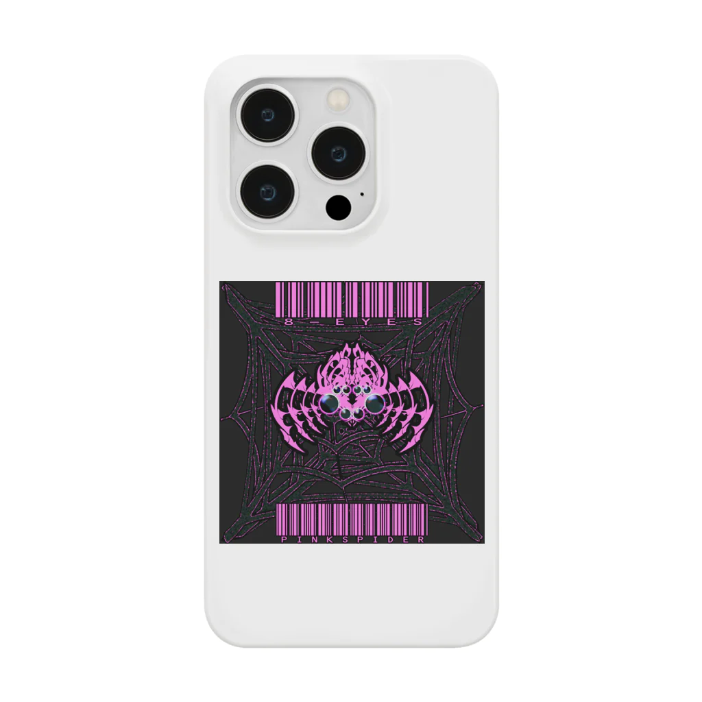 Ａ’ｚｗｏｒｋＳの8-EYES PINKSPIDER BLK スマホケース