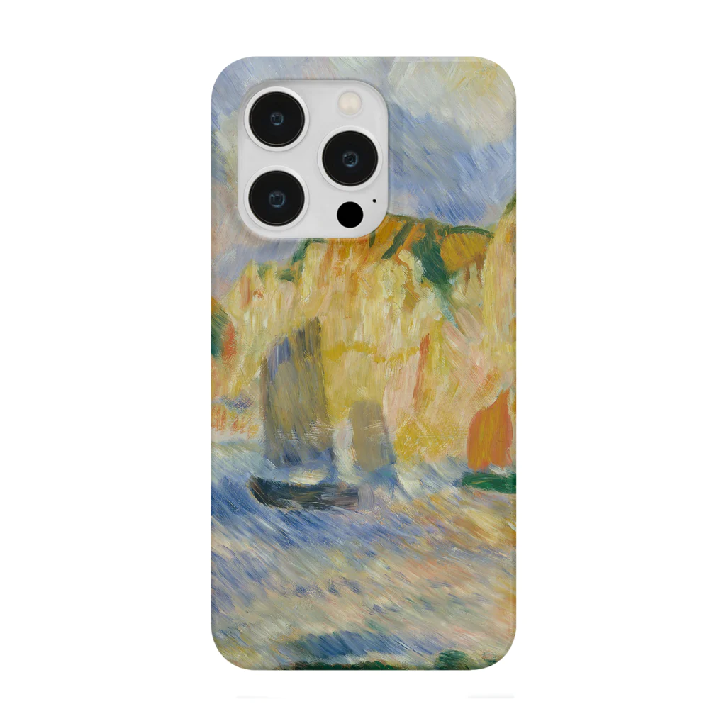 SONOTENI-ARTの016-009　ルノワール　『海と崖』　スマホケース　表側面印刷　iPhone 14/14Pro/13/13Pro/12/12Pro専用デザイン　SC4-1 iPhone Smartphone Case