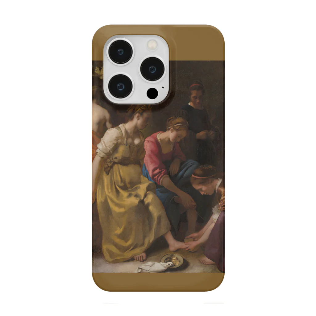 SONOTENI-ARTの008-002　フェルメール　『ディアナとニンフたち』　スマホケース　表側面印刷　iPhone 14/14Pro/13/13Pro/12/12Pro専用デザイン　SC4-1 Smartphone Case