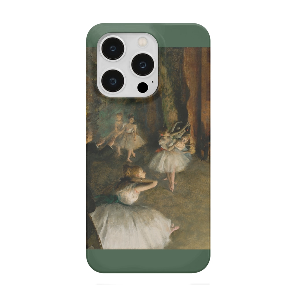 SONOTENI-ARTの007-006　エドガー・ドガ　『舞台でのバレエのリハーサル』　スマホケース　表側面印刷　iPhone 14/14Pro/13/13Pro/12/12Pro専用デザイン　SC4-1 Smartphone Case