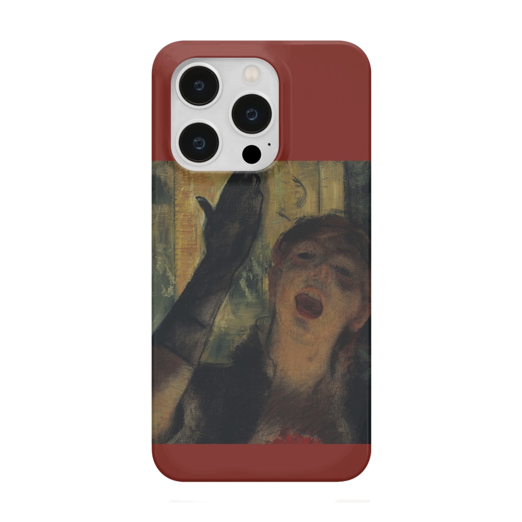 SONOTENI-ARTの007-009　エドガー・ドガ　『カフェの歌手』　スマホケース　表側面印刷　iPhone 14/14Pro/13/13Pro/12/12Pro専用デザイン　SC4-1 Smartphone Case