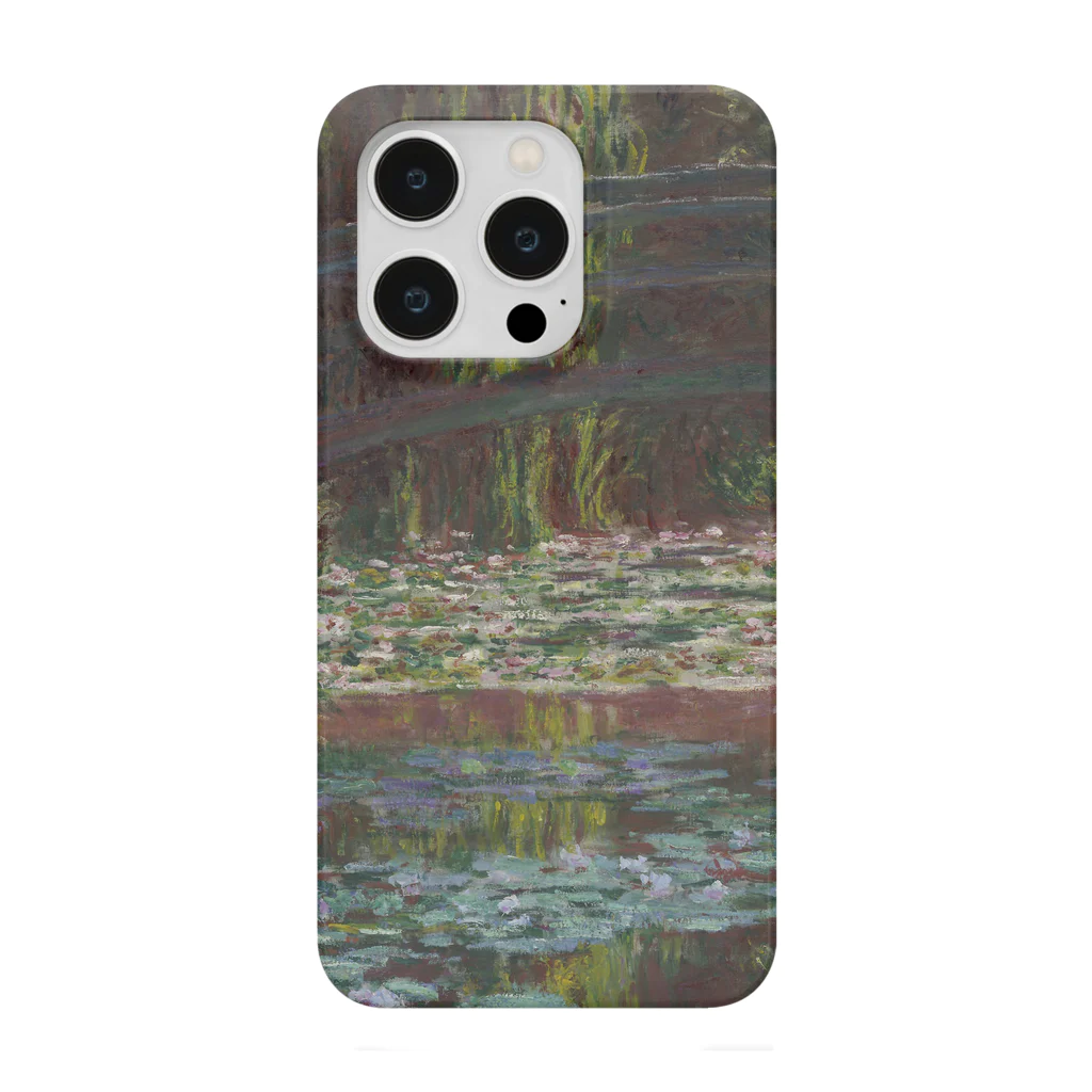 SONOTENI-ARTの004-002　クロード・モネ　『睡蓮の池』　スマホケース　表側面印刷　iPhone 14/14Pro/13/13Pro/12/12Pro専用デザイン　SC4-1 Smartphone Case
