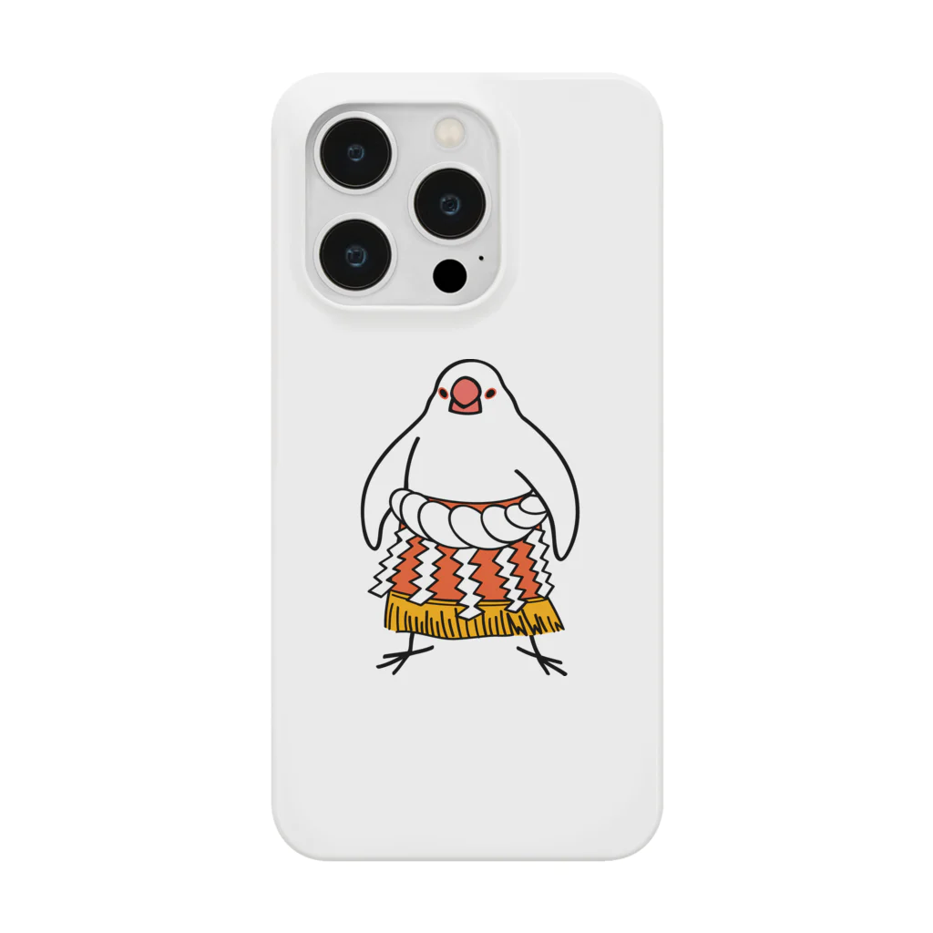 もしもしこちら文鳥のすもう文鳥よこづな iPhone Smartphone Case