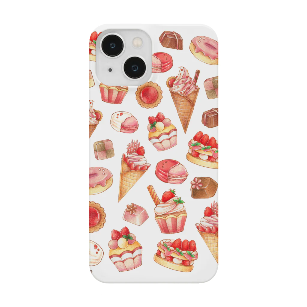 黒澤あおいの食べ物-いちごスイーツ- Smartphone Case