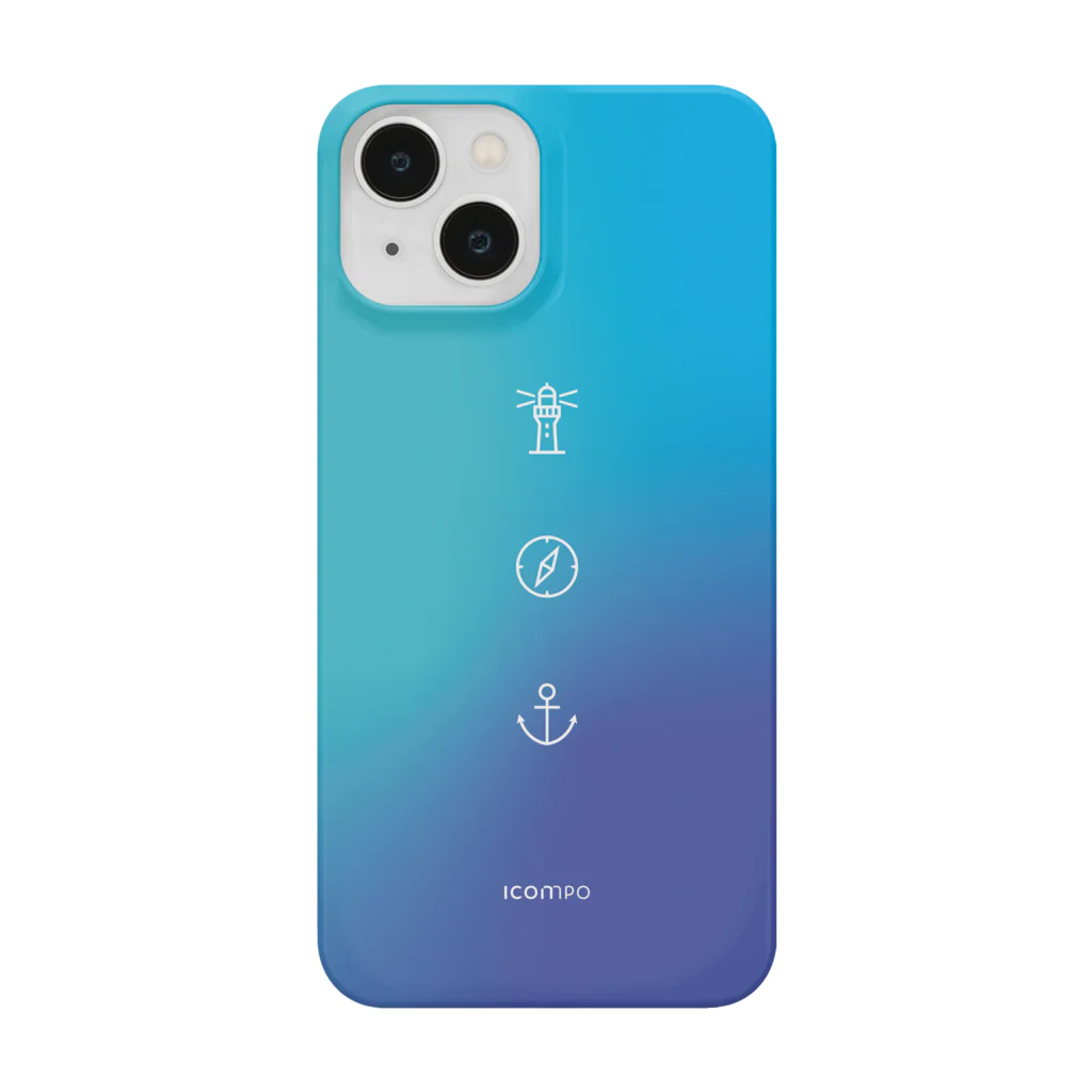 ICOMPO SHOPの航海とグラデーション Smartphone Case