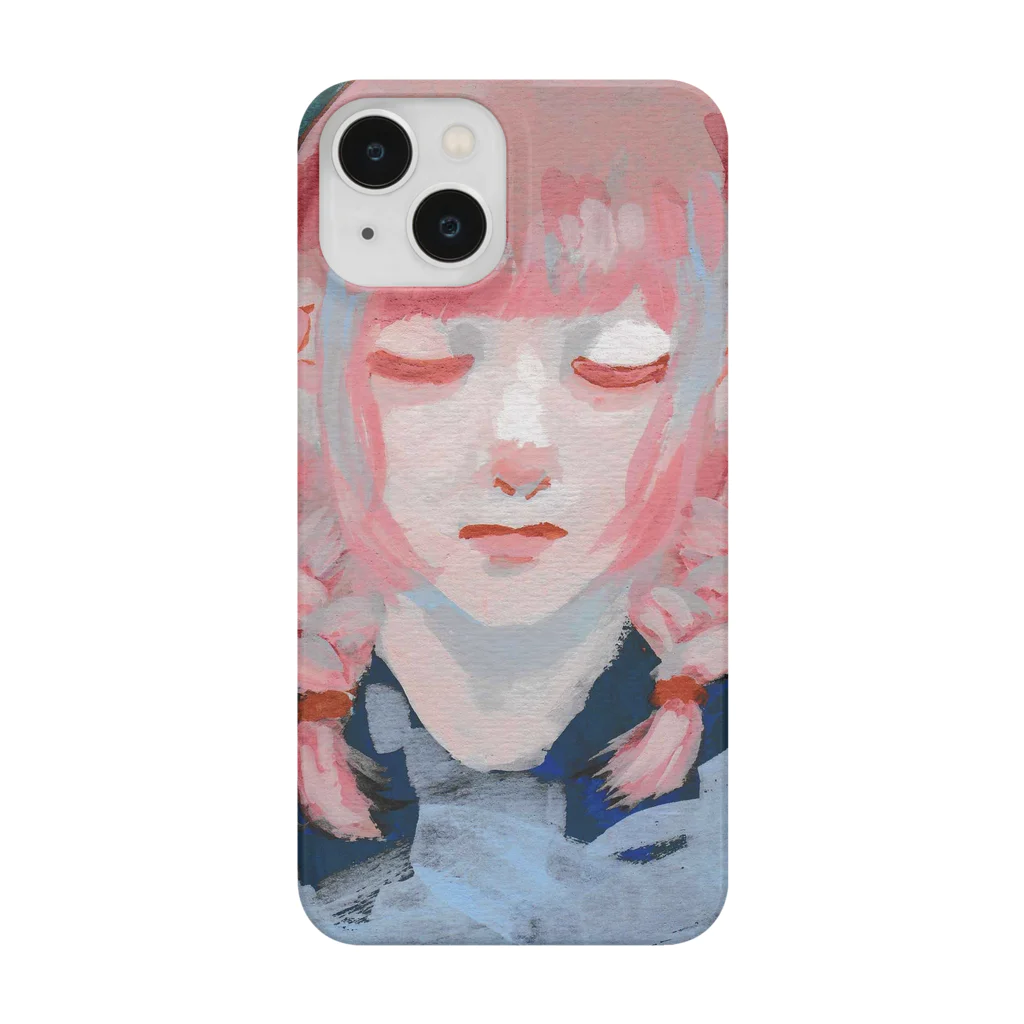 椋子(mukuko)のピンクのおさげの女の子 Smartphone Case