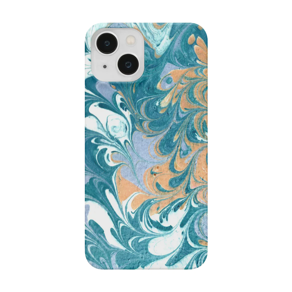 guruguのEbru　Deep Green Smartphone Case