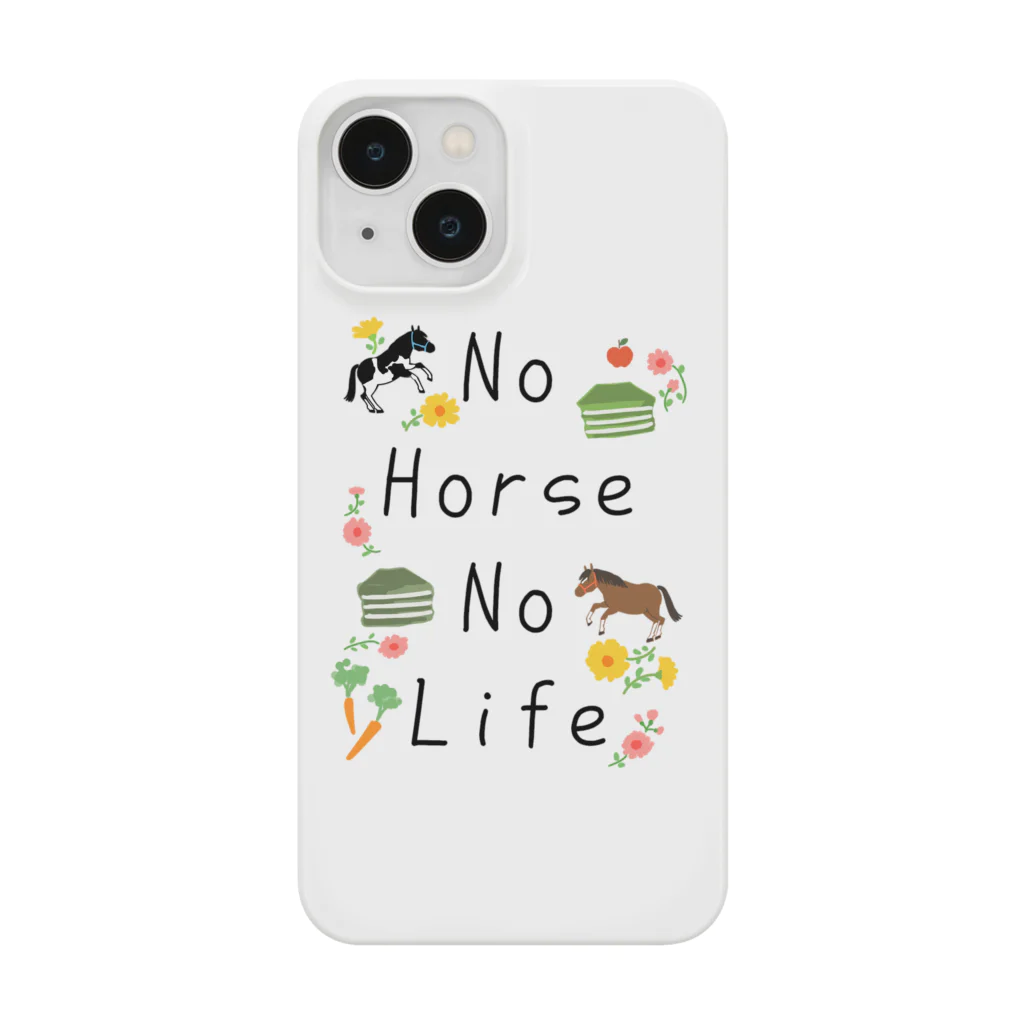 poniponiのNo horse No life   スマホケース