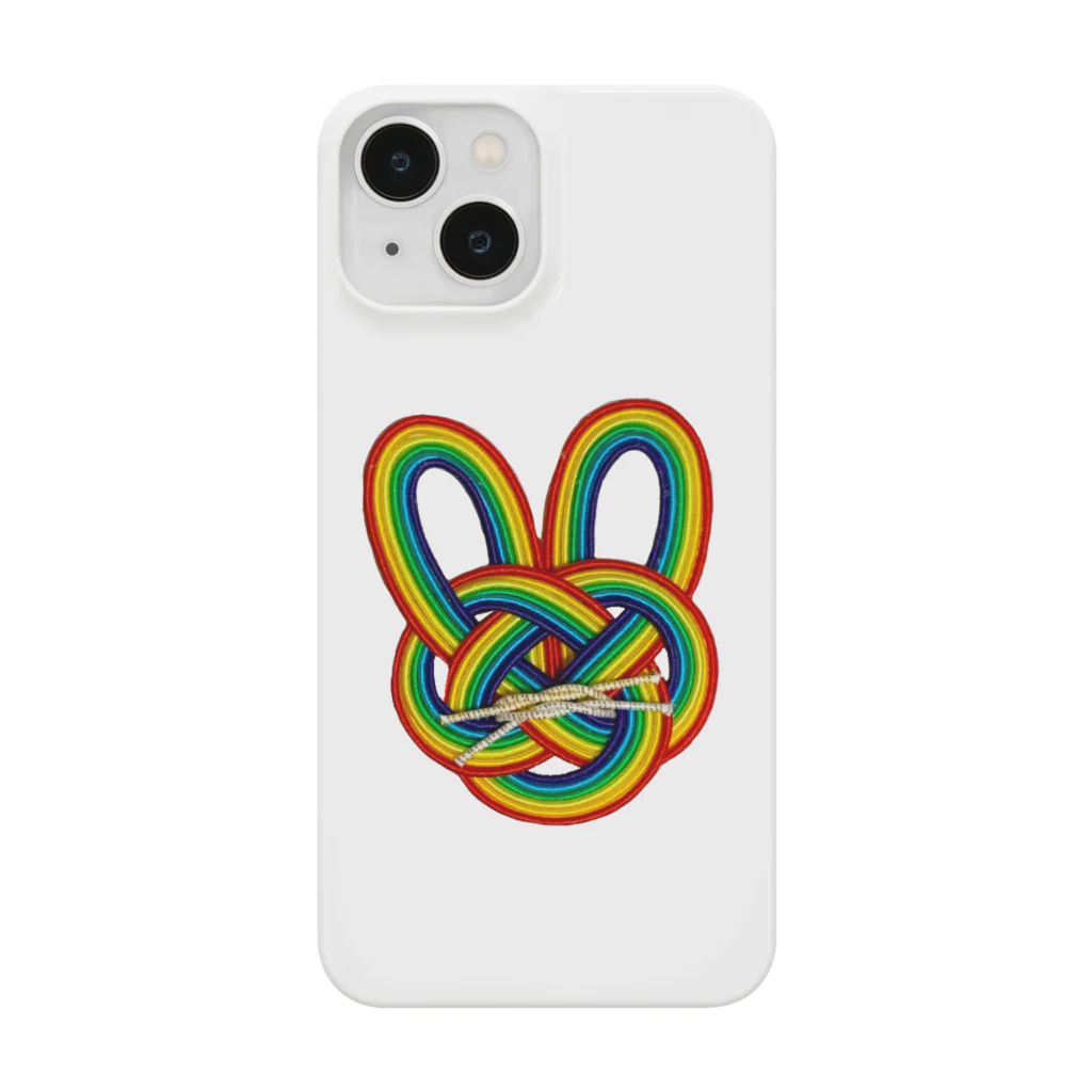 虹いろびより🌈の虹いろびより　水引　うさぎ柄 Smartphone Case