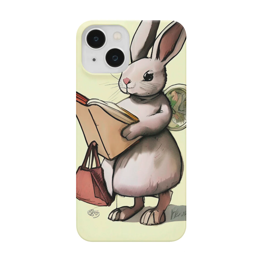 htomitaの読書するウサギ Smartphone Case