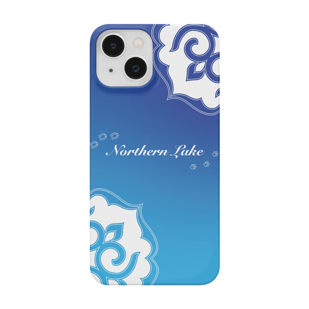 Loveuma. official shopのNorthern Lake's Ainu pattern（Full graphic） スマホケース