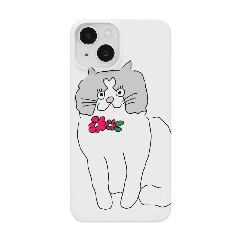 お髭ちゃんのおみせ。のおでこハート猫ちゃん Smartphone Case