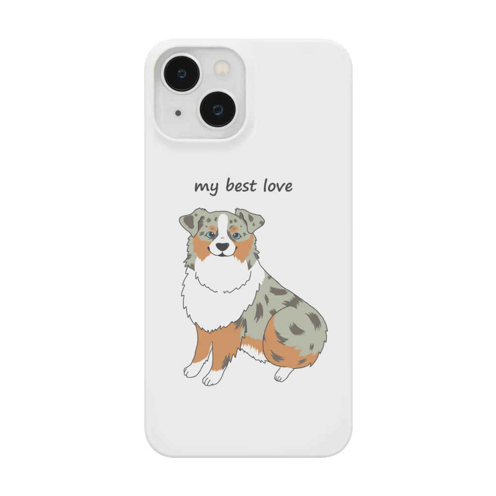 わんライフガーデンのOh my dog！ブルーマールなオーストラリアンシェパード(ブルーアイ) Smartphone Case