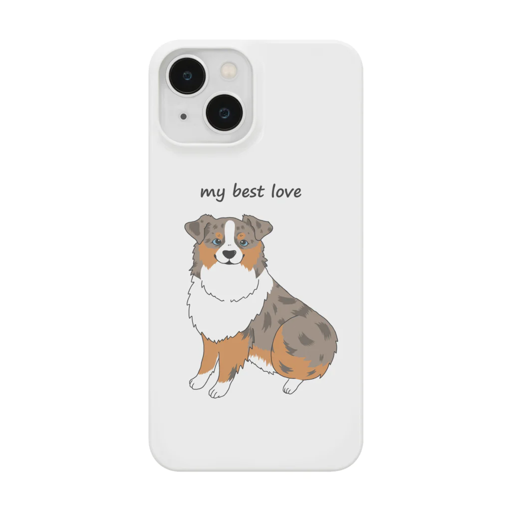 わんライフガーデンのOh my dog！レッドマールなオーストラリアンシェパード(ブルーアイ) Smartphone Case