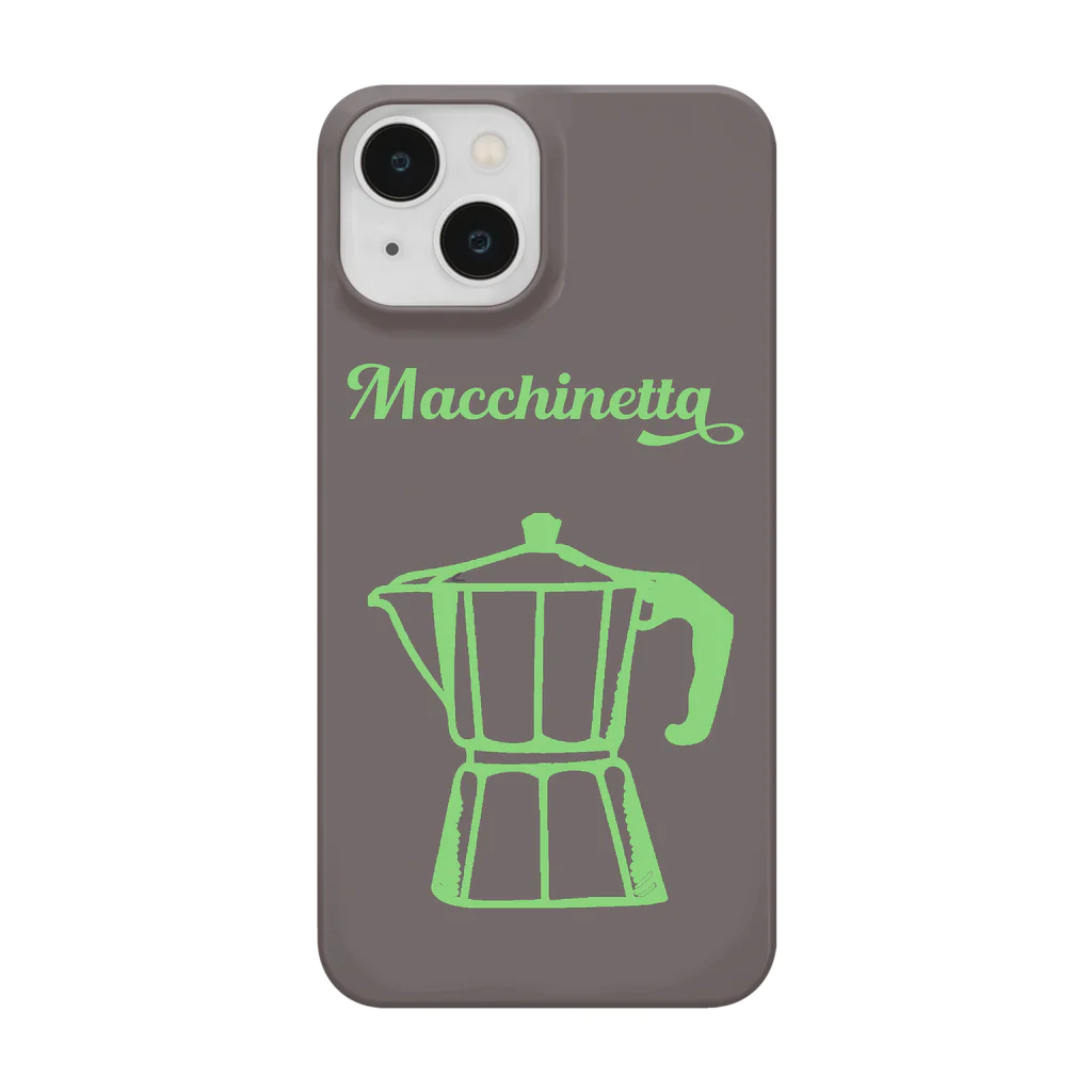 かえる商店のmacchinetta green スマホケース