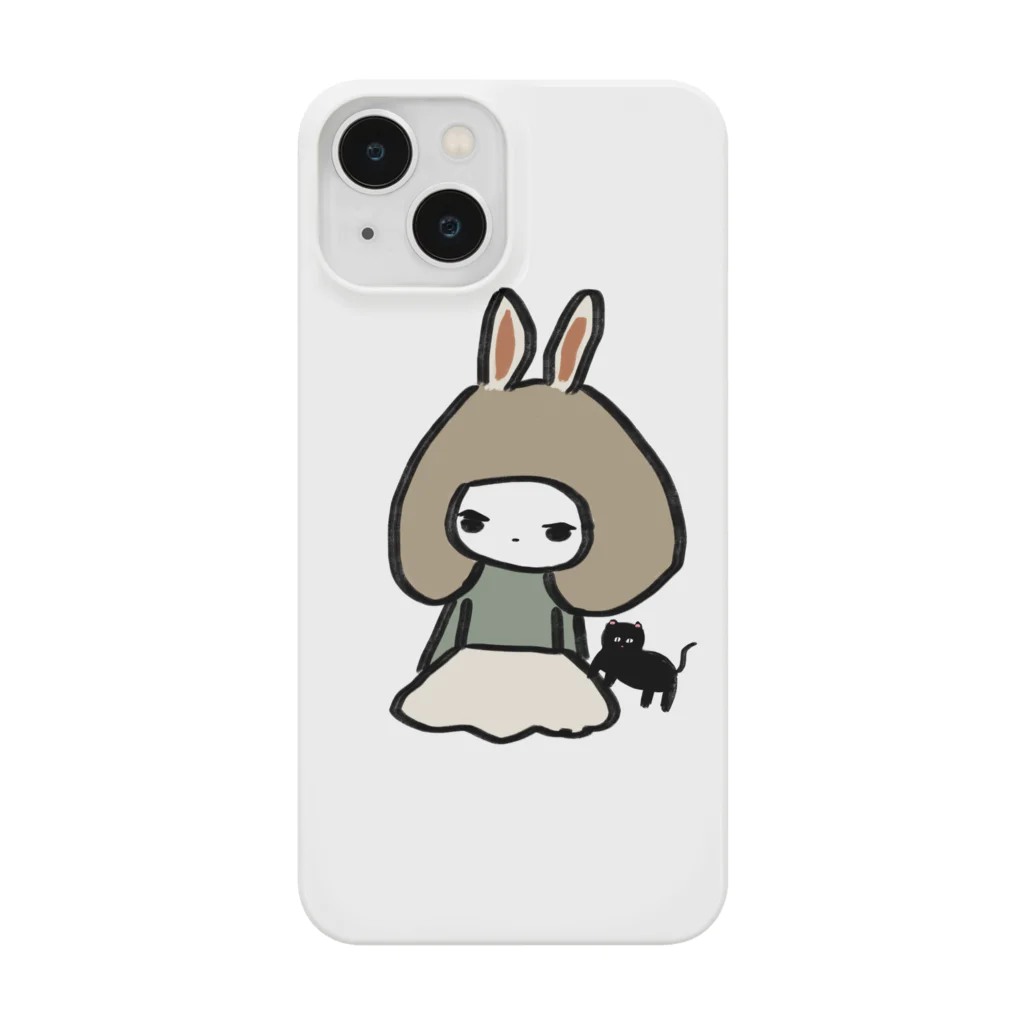 みにゆん　ねこのRabbit girl and lovely cat Smartphone Case