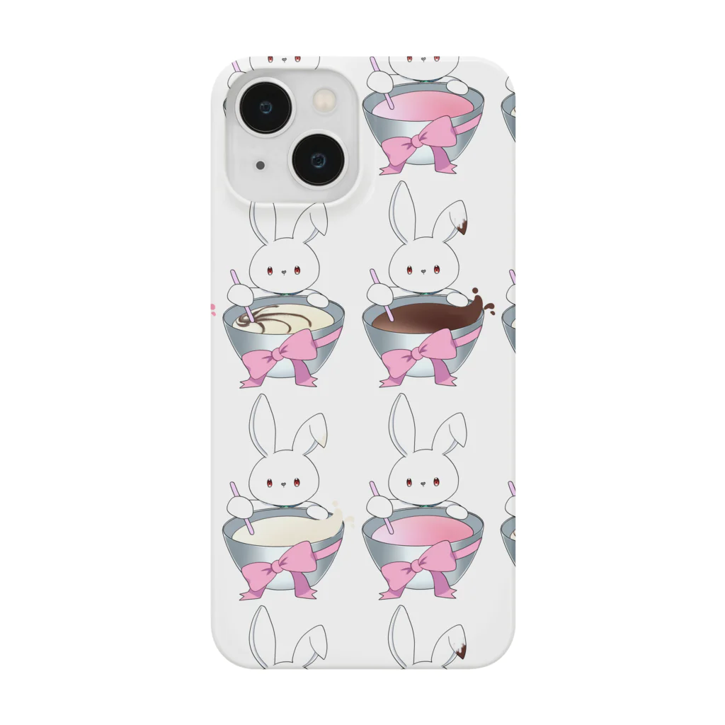 月のうさぎくんの月のうさぎくん～チョコまみれ～スマホケース Smartphone Case