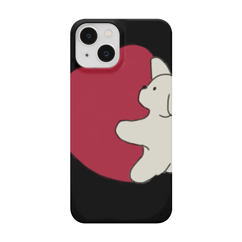 みにゆん　ねこのA loving puppy ~ black Smartphone Case