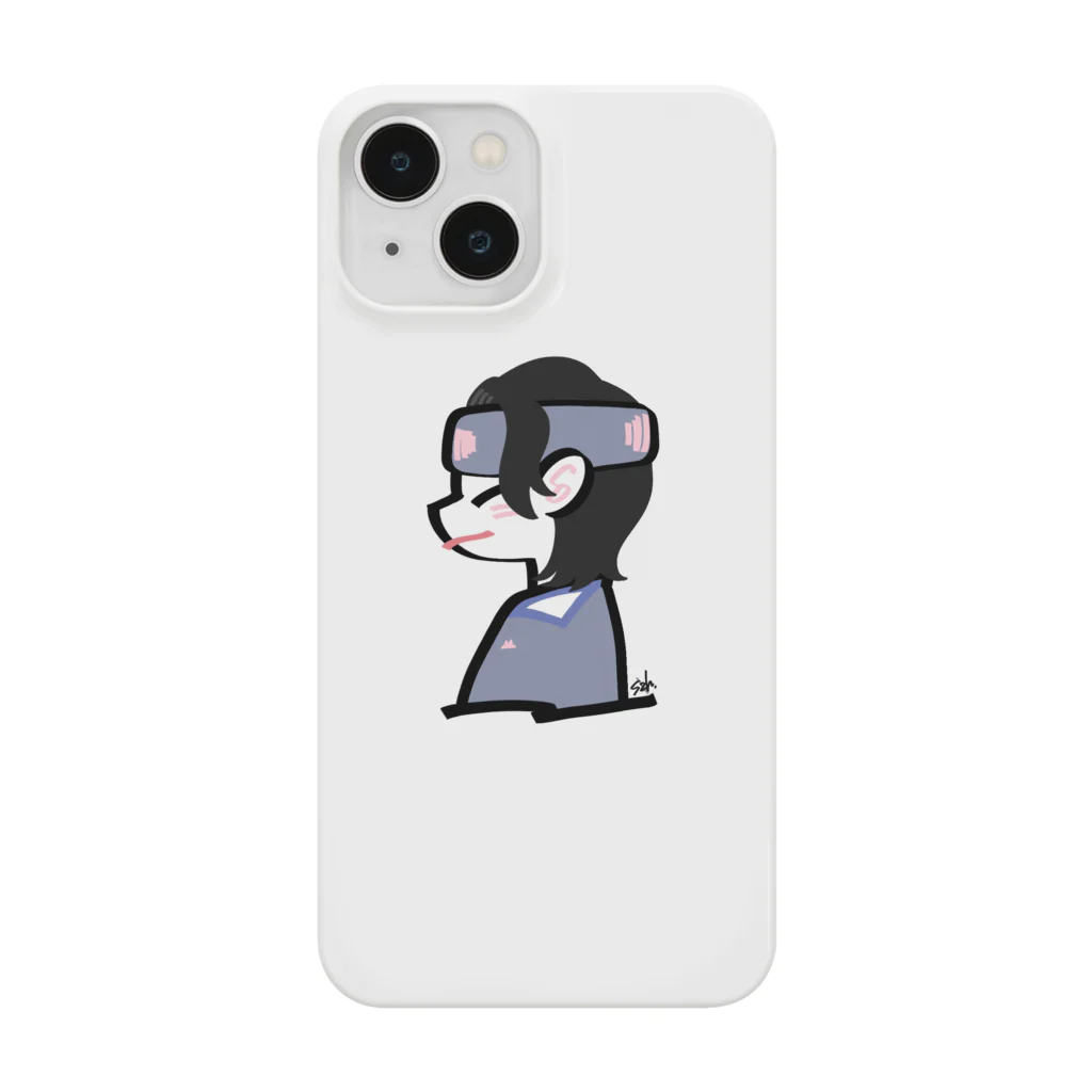 szHzs 'のキツネ目さん／ムラサキヘアバンド Smartphone Case